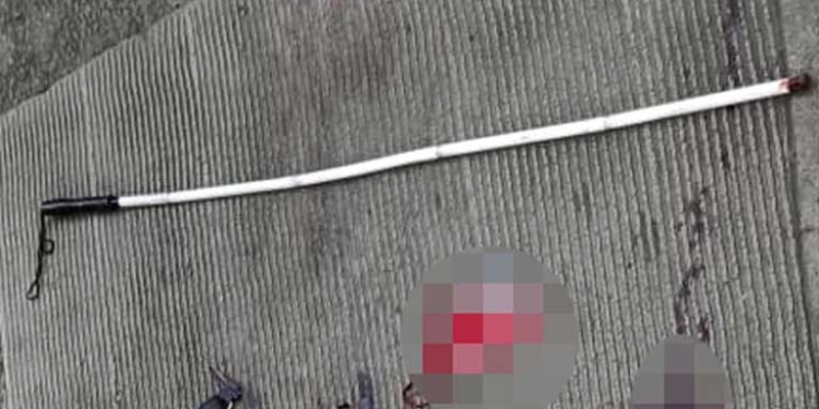 El bastón de la mujer fallecida. Foto: cortesía.