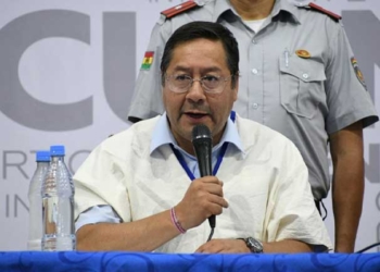El presidente Luis Arce en la inauguración de la Mesa Técnica en Trinidad