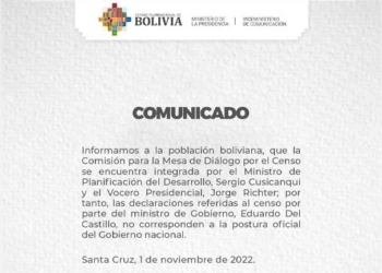 Presidencia afirma que declaraciones de Del Castillo no corresponden a la postura del Gobierno