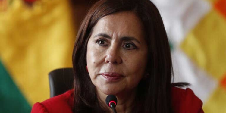 La excanciller de Bolivia, Karen Longaric