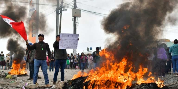 Manifestaciones en Perú //Foto: AFP