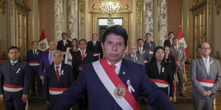 Pedro Castillo fue presidente del Perú de julio del 2021 a diciembre del 2022, mes en el que fue vacado por perpetrar un golpe de Estado. (AFP)