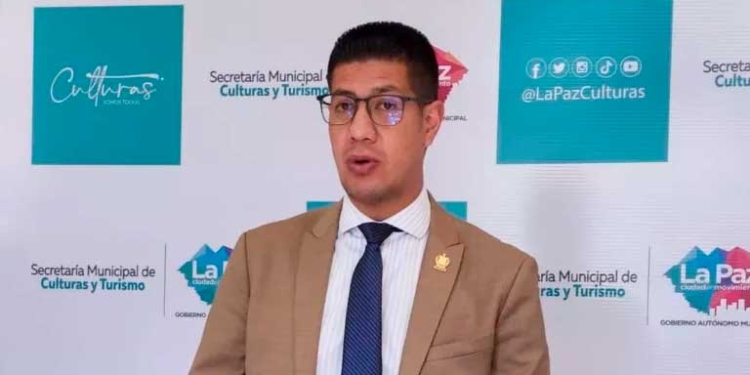 El secretario municipal de Culturas y Turismo de La Paz, Rodney Miranda