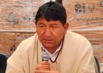 El gobernador de Potosí, Jhonny Mamani , Foto:RRSS