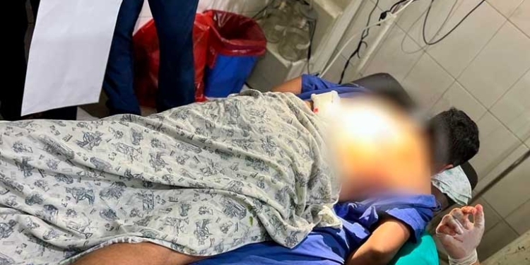 El Sgto. My. Sergio Miranda Torrez fue herido por el impacto de un proyectil de arma de juego