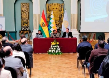 Lanzamiento del XII Encuentro Empresarial Andino 2023, junto a autoridades y representantes de Bolivia, Colombia, Ecuador y Perú, que conforman la Comunidad Andina.