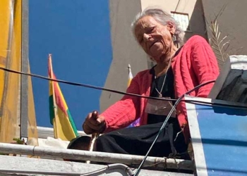 La presidenta de la Asamblea Permanente de Derechos Humanos de Bolivia (APDHB), Amparo Carvajal