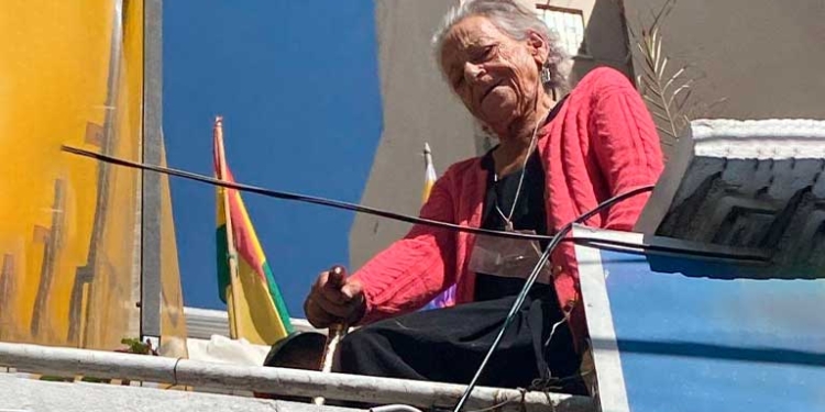 La presidenta de la Asamblea Permanente de Derechos Humanos de Bolivia (APDHB), Amparo Carvajal