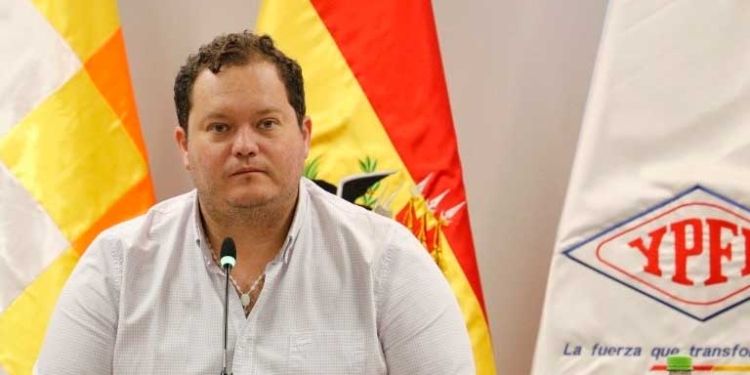 El presidente de Yacimiento Petrolíferos Fiscales Bolivianos (YPFB), Armin Dorgathen