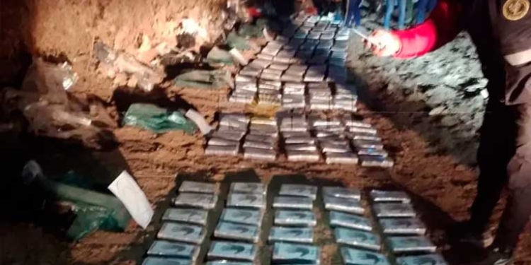 El cargamento que fue secuestrado por la policía argentina (Diario Norte)