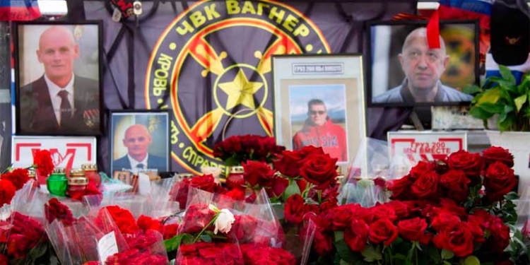 Homenaje en Moscú a Yevgeni Prigozhin y otros altos mandos del Grupo Wagner fallecidos en un accidente aéreo - Europa Press/Contacto/Vlad Karkov