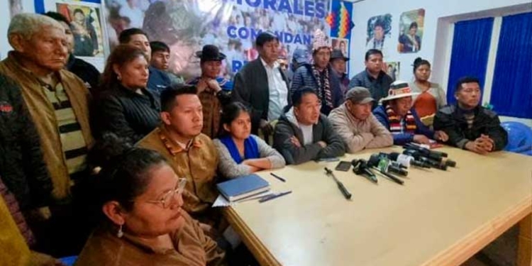 Dirigentes "evistas" del Pacto de Unidad