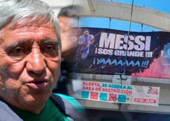 Polémica por los carteles en favor de Messi y Argentina en La Paz