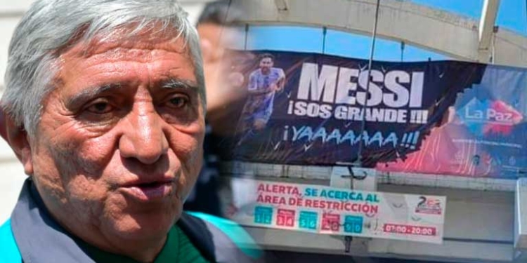 Polémica por los carteles en favor de Messi y Argentina en La Paz