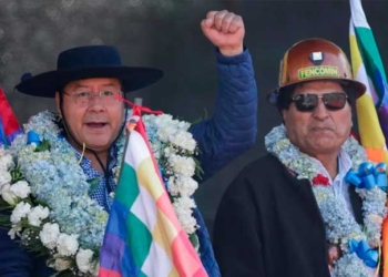 Luis Arce y Evo Morales (REUTERS/Manuel Claure)