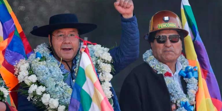 Luis Arce y Evo Morales (REUTERS/Manuel Claure)