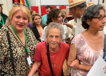 Patricia Patiño y Amparo Carvajal asistieron al primer Congreso Nacional de Derechos Humanos.