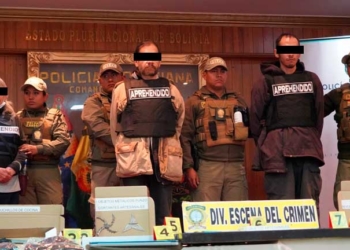 Los sobrinos y la hermana de la víctima fueron presentados por el Ministerio de Gobierno | Foto: Eduardo Del Castillo Del Carpio