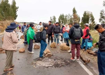 Bloqueo de camino en Tiraque