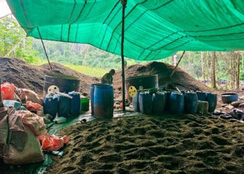 Eduardo Del Castillo: "Se informa al pueblo boliviano que, en los sindicatos: Mariposas, Sabala I, II, III, Chancadora, Vueltadero, 16 de Julio y otros del municipio de Puerto Villarroel, provincia Carrasco, departamento de #Cochabamba se encontraron y destruyeron 21 fábricas móviles de elaboración de cocaína base activas, asimismo, se encontró cocaína en estado líquido equivalente a 179,6 kilogramos de clorhidrato de cocaína".