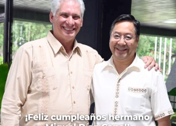 Luis Arce felicita al dictador de Cuba, Miguel Díaz-Canel en su cumpleaños y elogia su "lucha revolucionaria"