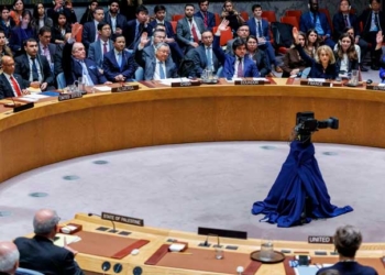 Miembros del Consejo de Seguridad de Naciones Unidas en la votación de la membresía de Palestina en la ONU, en una imagen de archivo. EFE/EPA/Sarah Yenesel