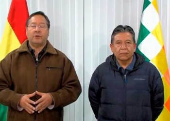 Mensaje de Arce  difundido por medios estatales