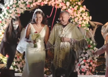 Elmer Hermosa, de Los Kjarkas, se casa con su joven novia en Cochabamba