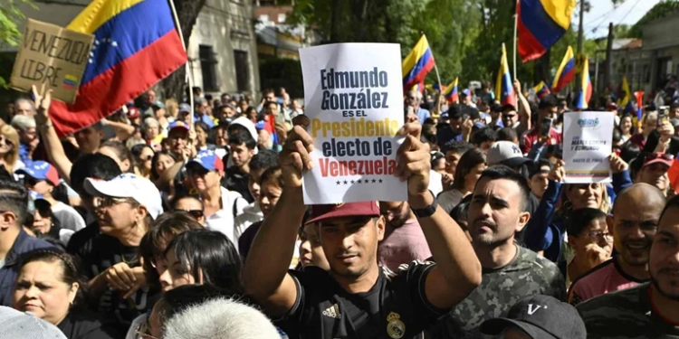 Manifestaciones ciudadanas a favor de la libertad de Venezuela (AFP)