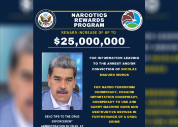 EE.UU. aumenta a $25 millones la recompensa por Maduro