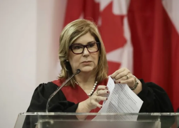 La presidenta de la Corte Interamericana de Derechos Humanos, Nancy Hernández, asiste a la ceremonia de inauguración del año judicial interamericano 2025 este lunes, en San José (Costa Rica). EFE/Jeffrey Arguedas