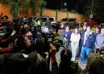 Luis :Arce en declaraciones a la prensa