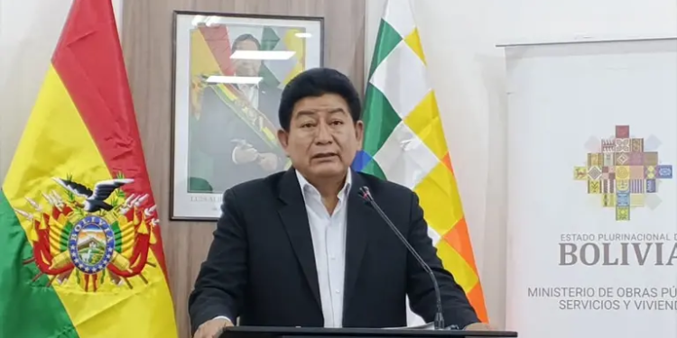 El ministro de Obras Públicas, Édgar Montaño