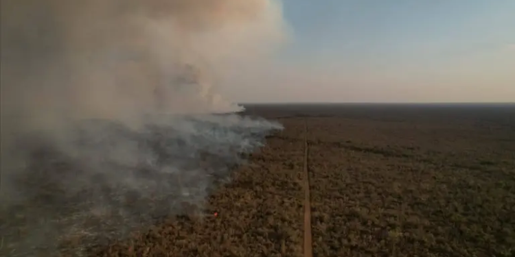 Ñembiguasu en llamas