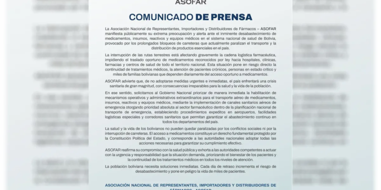 Comunicado de ASOFAR
