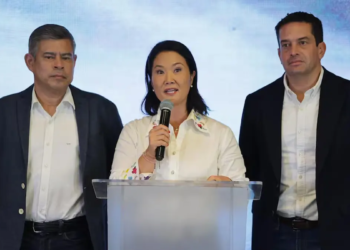 Keiko Fujimori brindó una declaración de prensa en el hotel BTH de San Borja. (Foto: Julio Reaño / GEC)