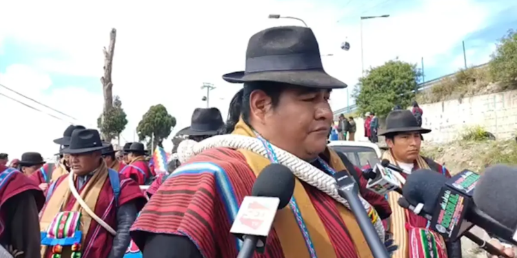 Vicente Salazar, dirigente de la Federación Única de Trabajadores Campesinos Tupac Katari
